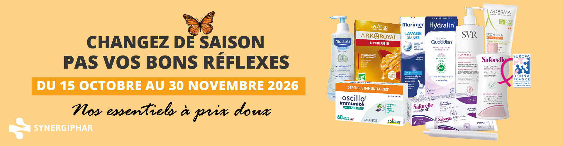 Promotions pharmacie du 15 octobre au 30 novembre 2026